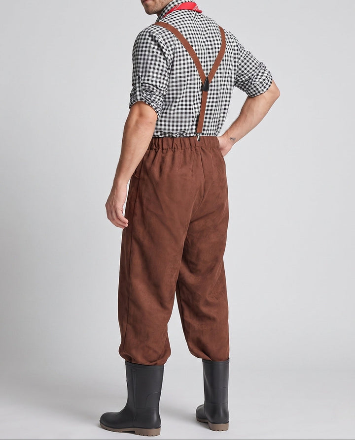 Herren Oktoberfest Lederhose im Trachten-Stil (3)