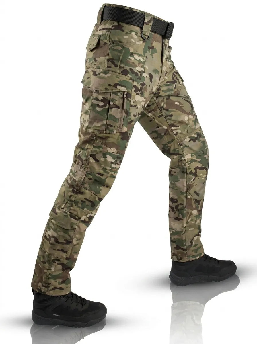Herren Outdoor Cargo-Hose im Taktischen Stil in Armeegrün