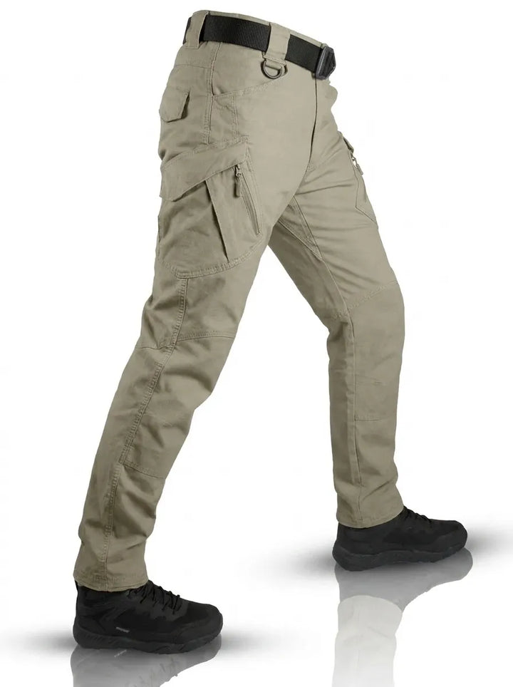 Herren Outdoor Cargo-Hose im Taktischen Stil in Khaki