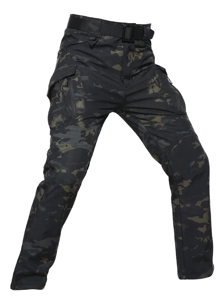 Herren Outdoor Cargo-Hose im Taktischen Stil in Militärgrün