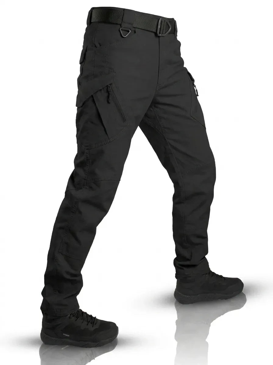 Herren Outdoor Cargo-Hose im Taktischen Stil in Schwarz