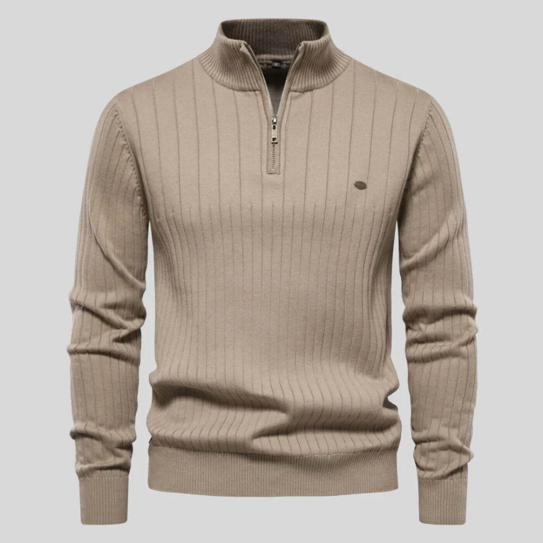 Herren Premium Strickpullover Vielseitig Klassisch Robust in Beige