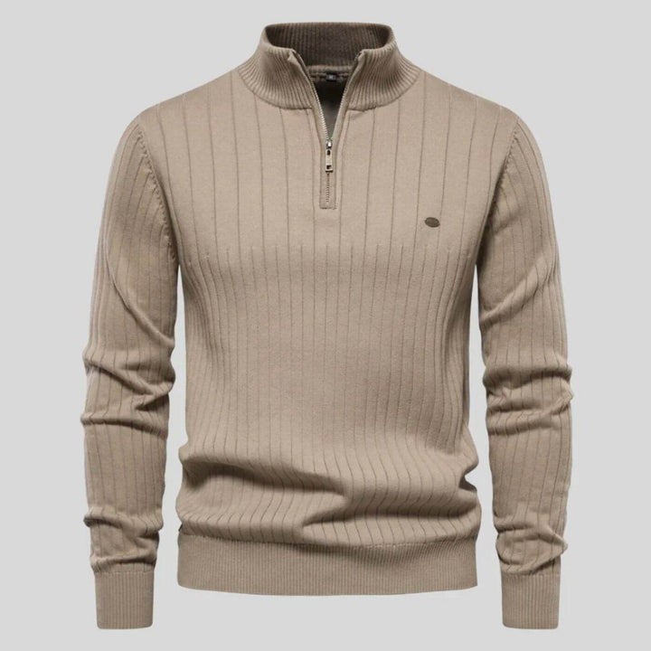 Herren Premium Strickpullover Vielseitig Klassisch Robust in Beige