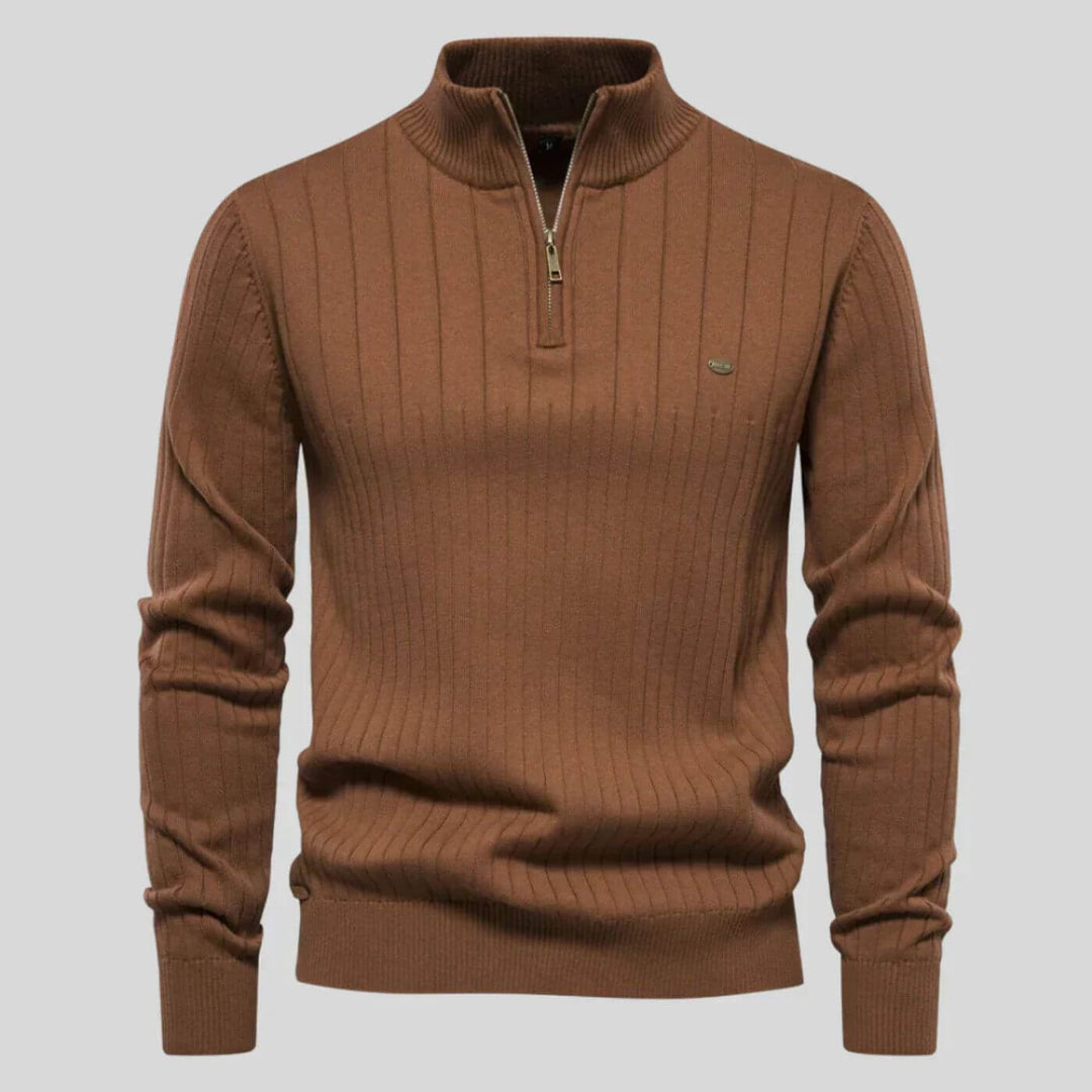 Herren Premium Strickpullover Vielseitig Klassisch Robust in Braun