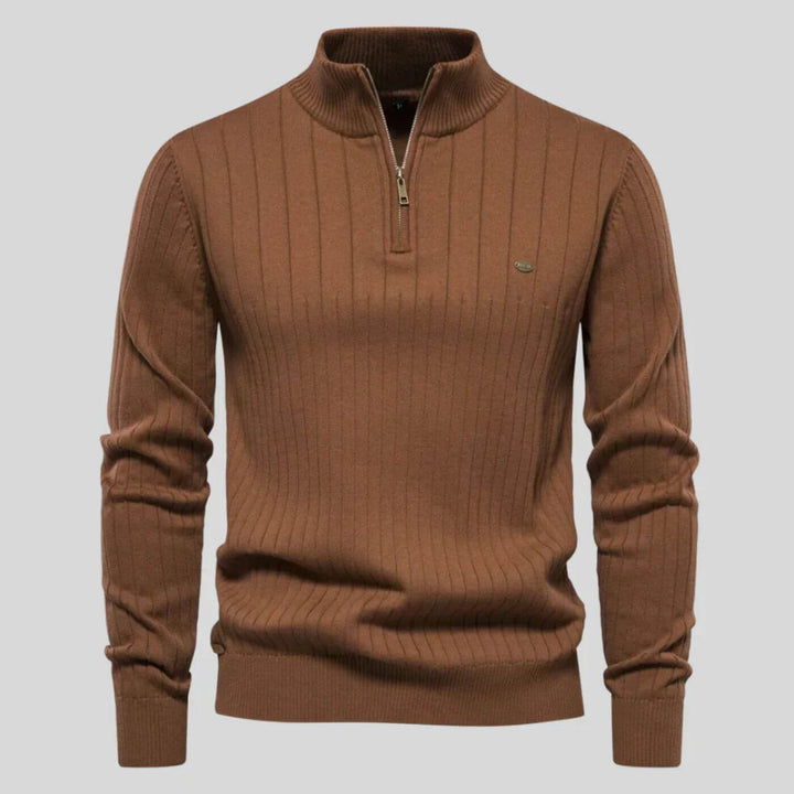 Herren Premium Strickpullover Vielseitig Klassisch Robust in Braun