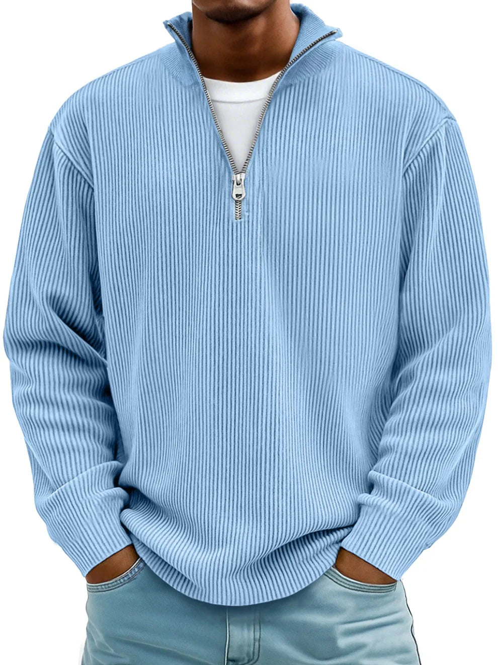 Herren Pullover im modernen Trend-Stil in Blau