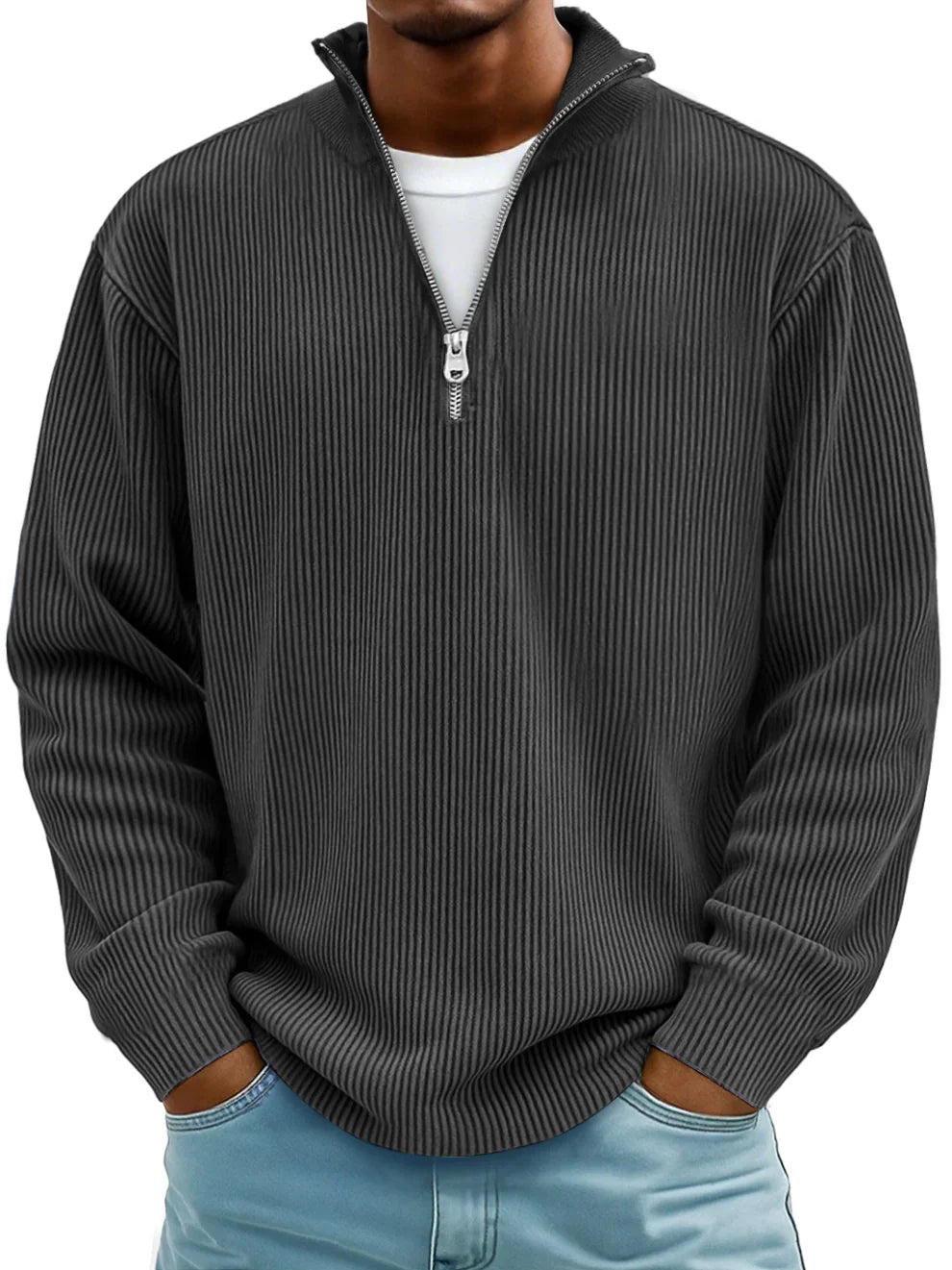 Herren Pullover im modernen Trend-Stil in Schwarz