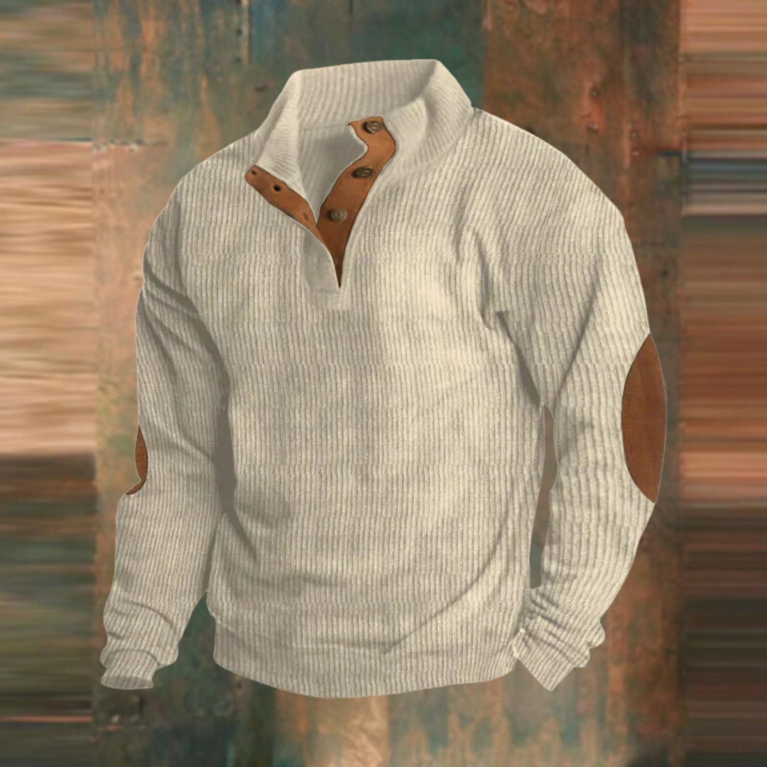 Herren Pullover im Retro-Design in Beige
