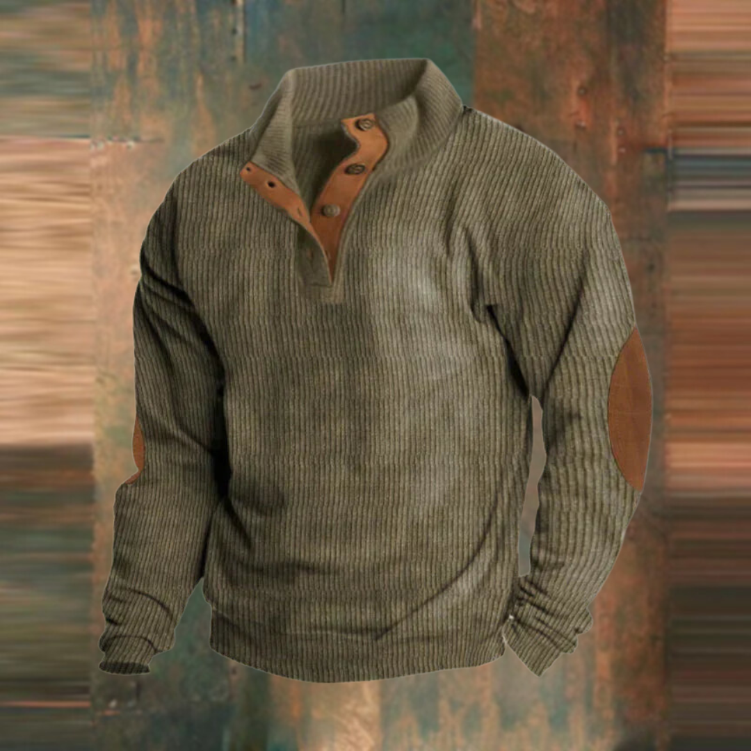 Herren Pullover im Retro-Design in Grün