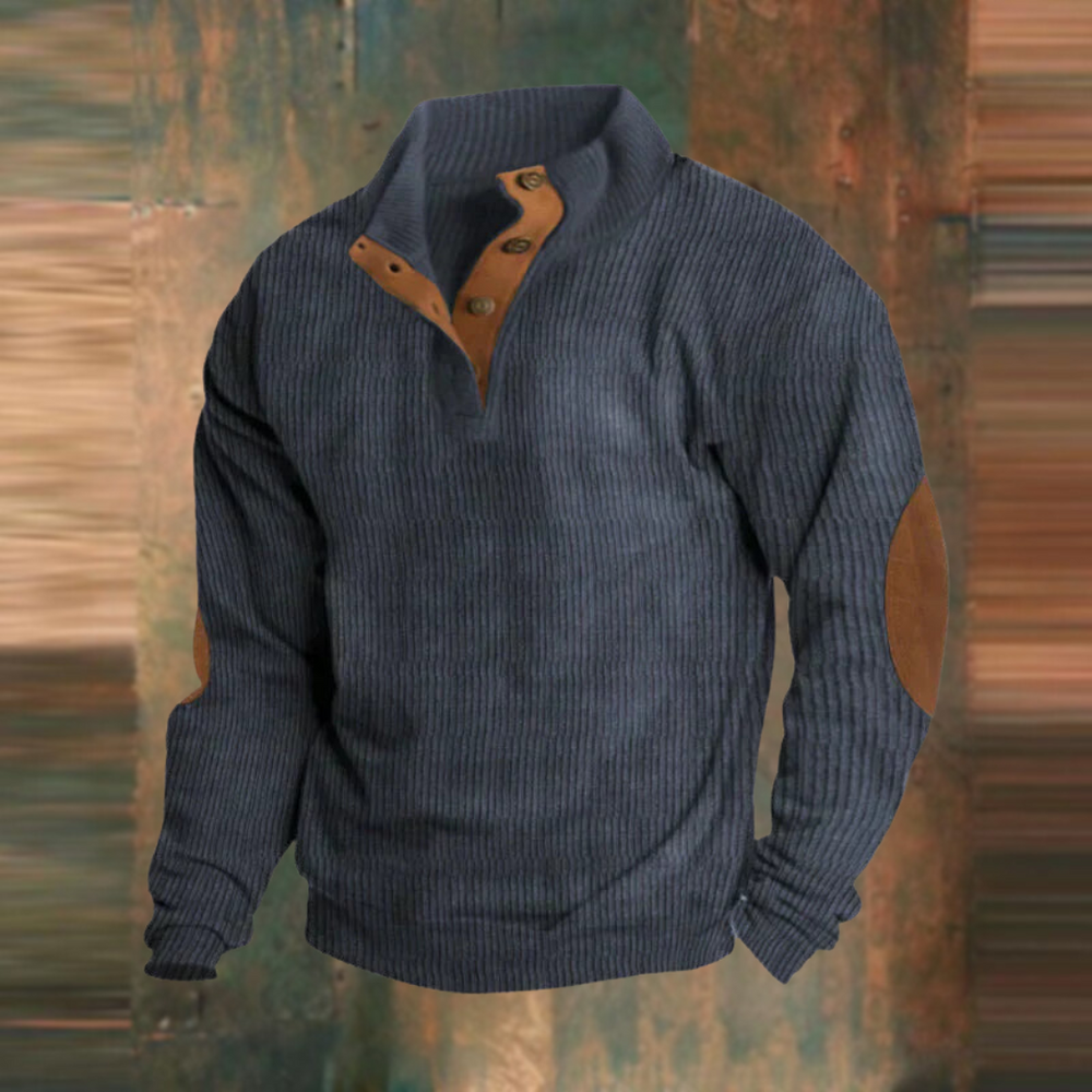 Herren Pullover im Retro-Design in Marineblau