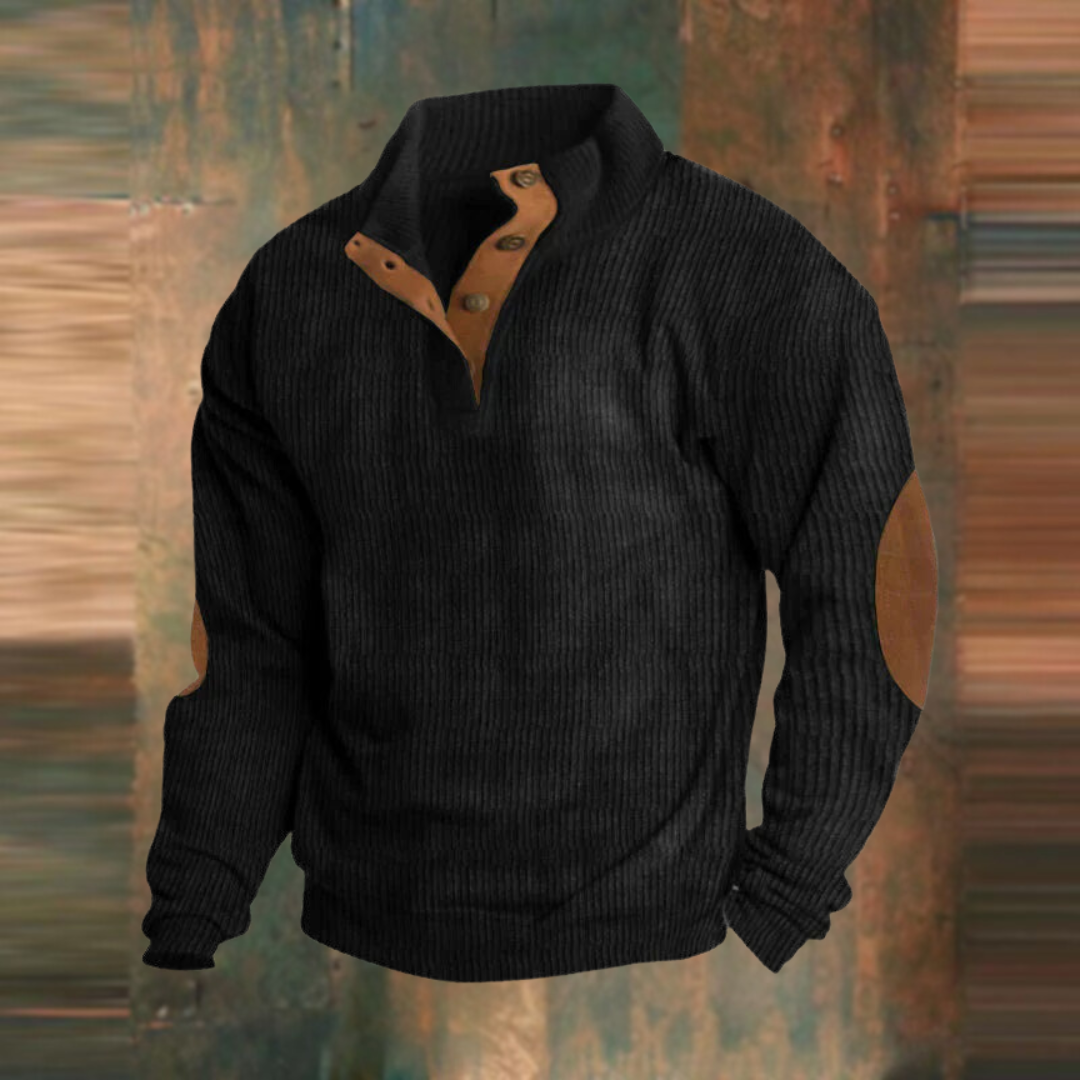 Herren Pullover im Retro-Design in Schwarz