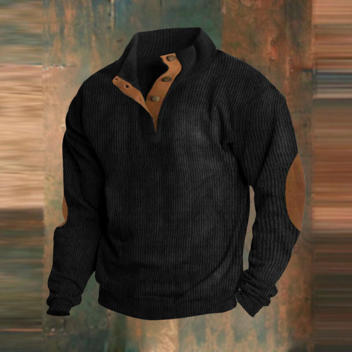 Herren Pullover im Retro-Design in Schwarz