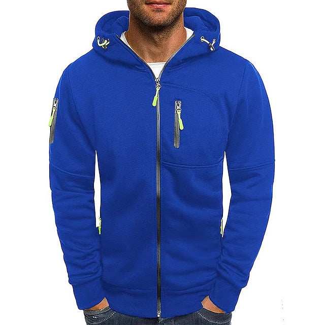 Herren Pullover mit Kapuze für Herbst in Blau