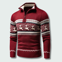 Niklas | Herren Pullover mit Muster und Reißverschluss