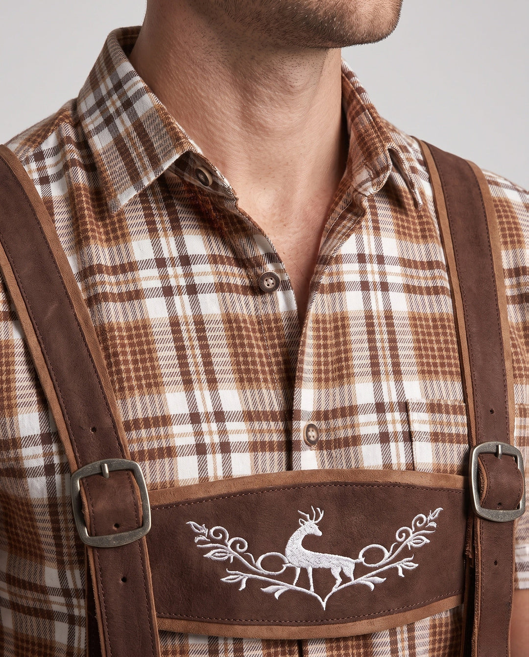 Herren Rustikale Lederhose für Oktoberfest (2)