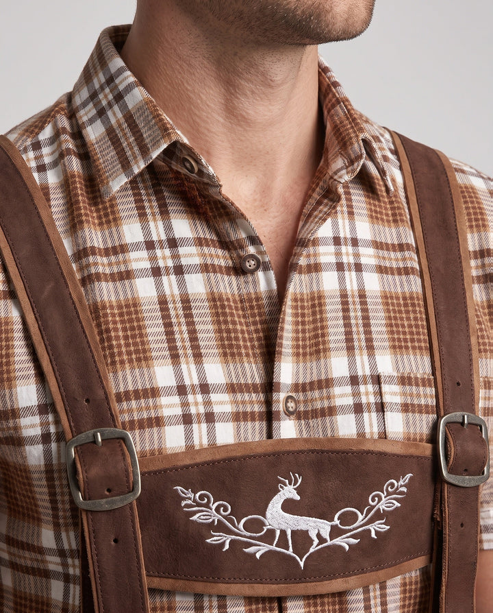 Herren Rustikale Lederhose für Oktoberfest (2)