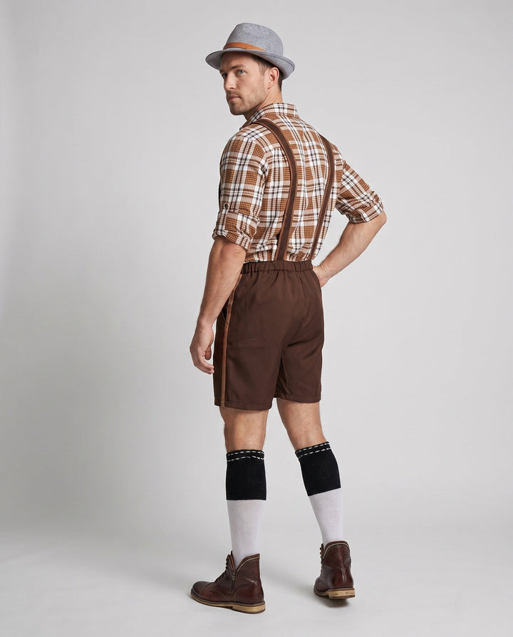 Herren Rustikale Lederhose für Oktoberfest (3)