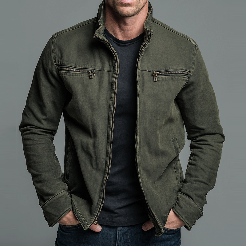 Herren Stehkragen-Übergangsjacke für Herbst (2)