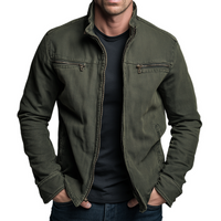 David | Herren Stehkragen-Übergangsjacke für Herbst