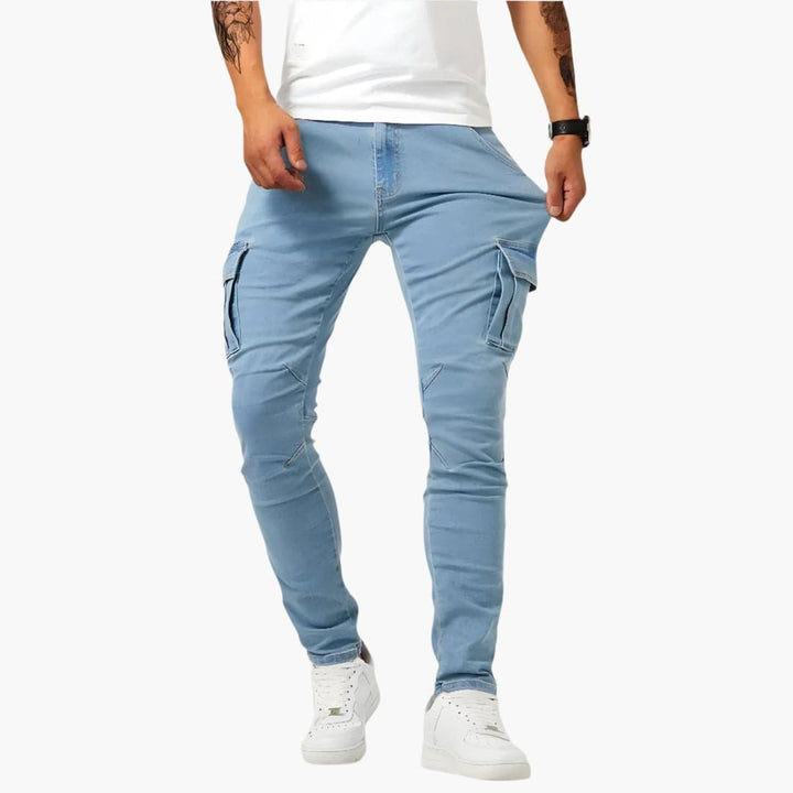 Herren Stretch Cargo-Hose für den Alltag in Blau