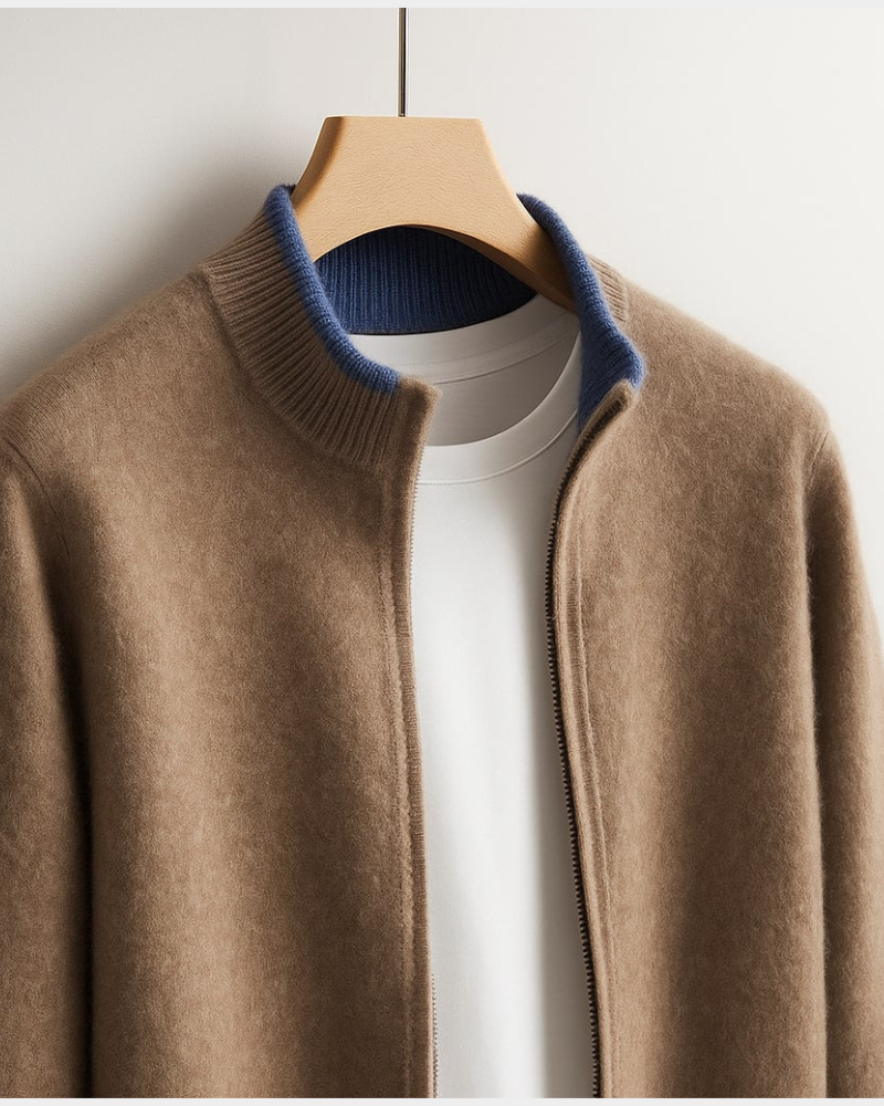 Herren Strickjacke aus feinem Knit für den Herbst