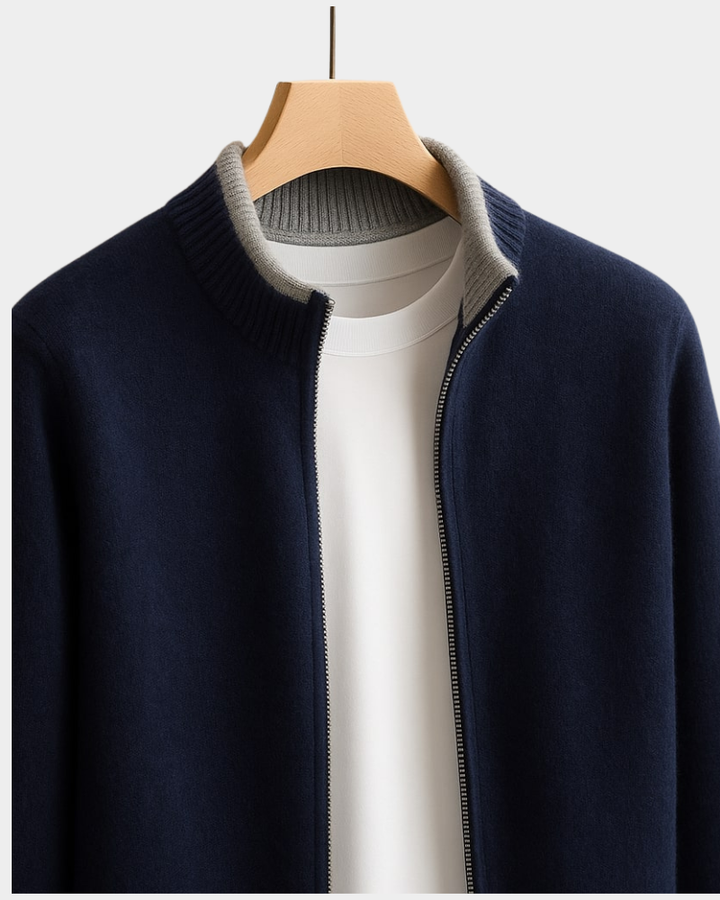 Herren Strickjacke aus feinem Knit für den Herbst (2)