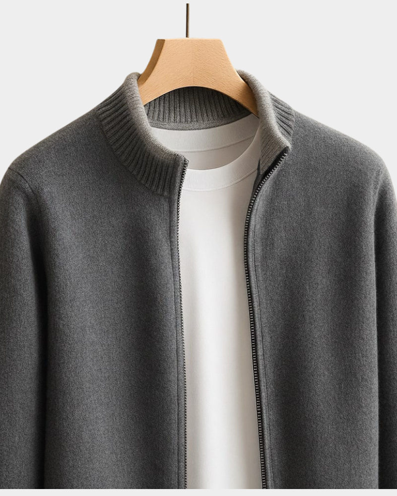 Herren Strickjacke aus feinem Knit für den Herbst (3)
