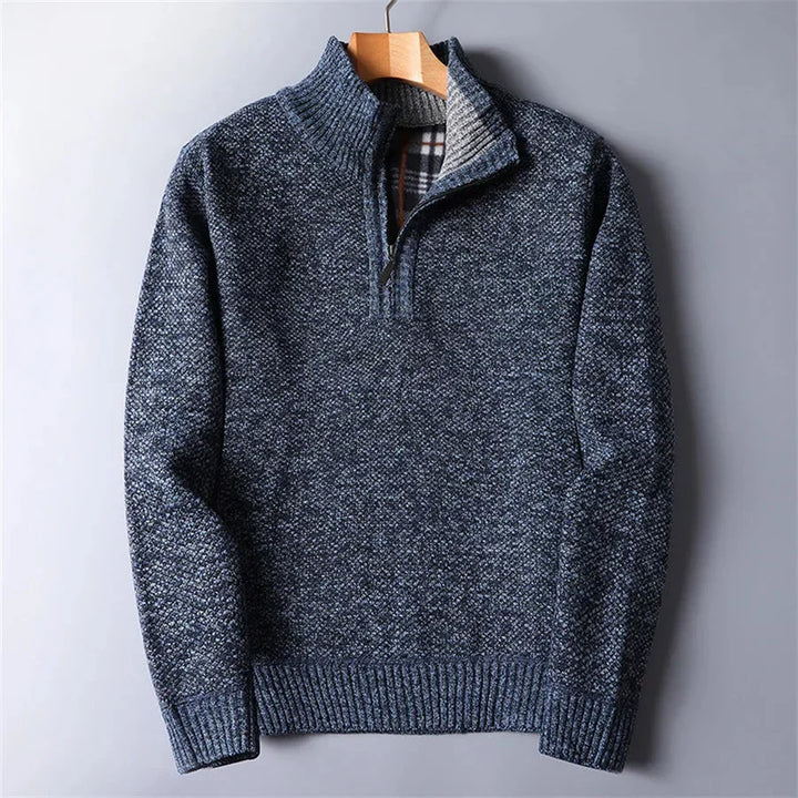 Herren Strickpullover elegant geschnitten für den Alltag in Blau