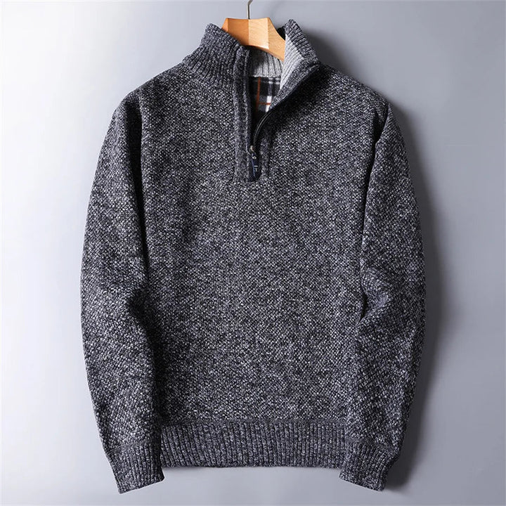 Herren Strickpullover elegant geschnitten für den Alltag in Grau