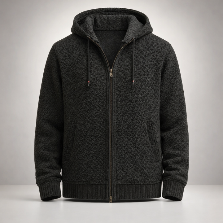 Herren Strickpullover mit Reißverschluss und Kapuze (7)