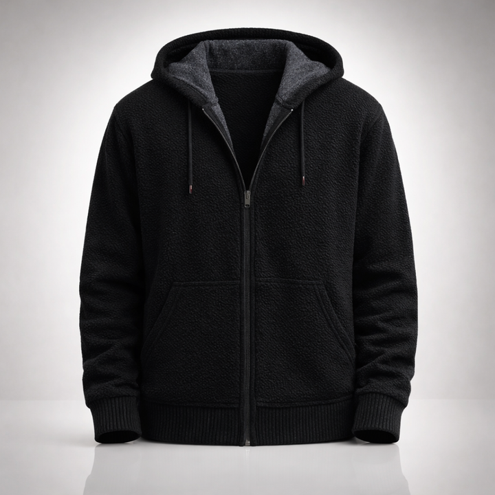 Herren Strickpullover mit Reißverschluss und Kapuze (8)