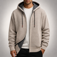 Oskar | Herren Strickpullover mit Reißverschluss und Kapuze