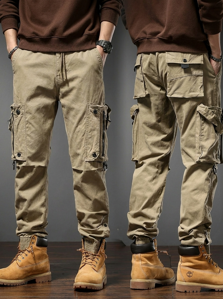 Herren Taktische Outdoor Hose aus Polyester in Beige