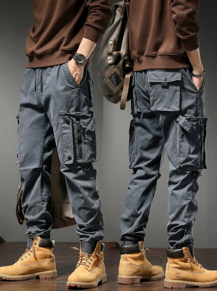 Herren Taktische Outdoor Hose aus Polyester in Grau