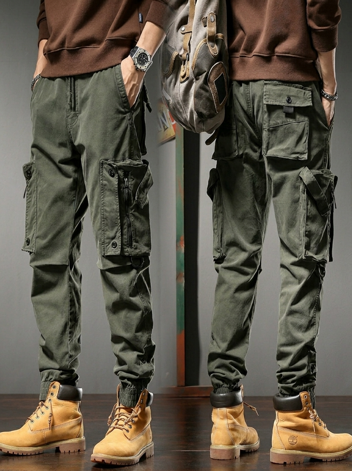 Herren Taktische Outdoor Hose aus Polyester in Grün