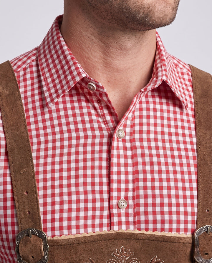Herren Traditionelle Lederhose zum Oktoberfest mit Stickerei (2)