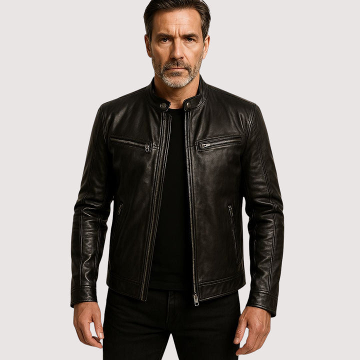 Herren Übergangsjacke aus Leder für Herbst
