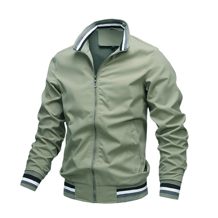 Herren Übergangsjacke im modernen Slim-Fit in Grün