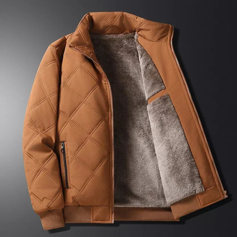 Herren Übergangsjacke mit klassischem Design und Komfort in Braun