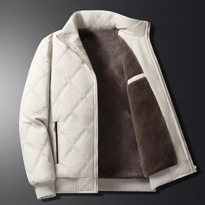 Herren Übergangsjacke mit klassischem Design und Komfort in Weiß