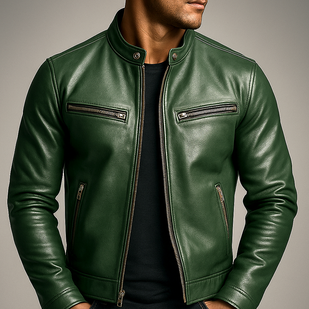 Herren Vintage Lederjacke für den Herbst (7)