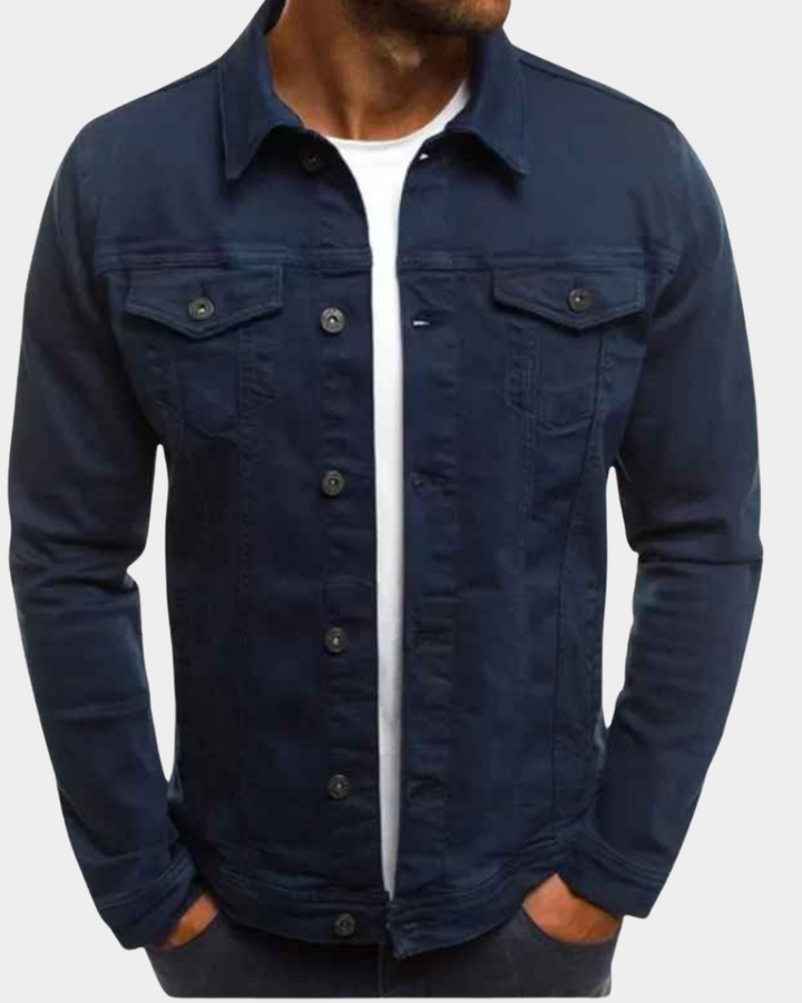 Herren warme moderne Jacke für Herbst in Blau