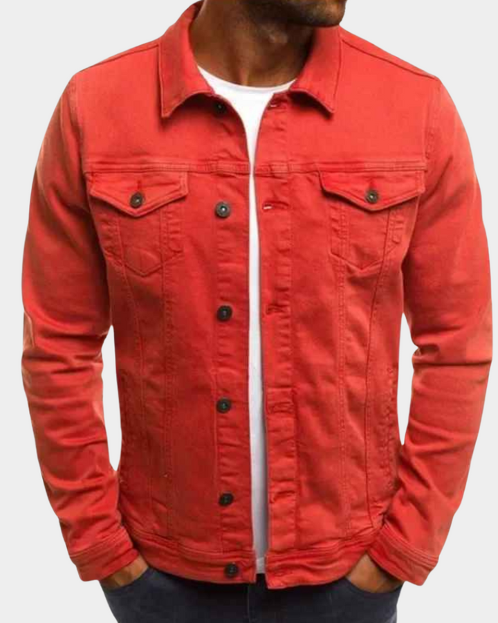 Herren warme moderne Jacke für Herbst in Rot