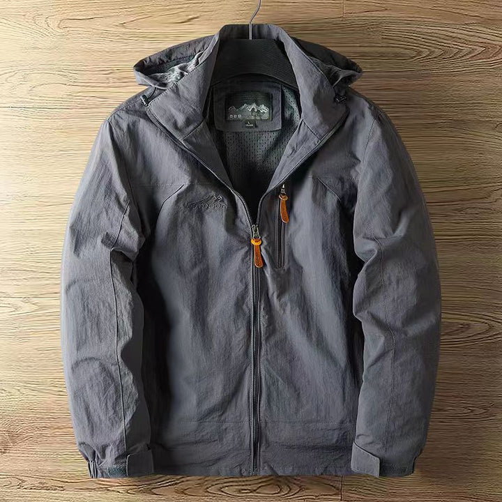 Herren Wasserabweisende Jacke für den Herbst in Grau