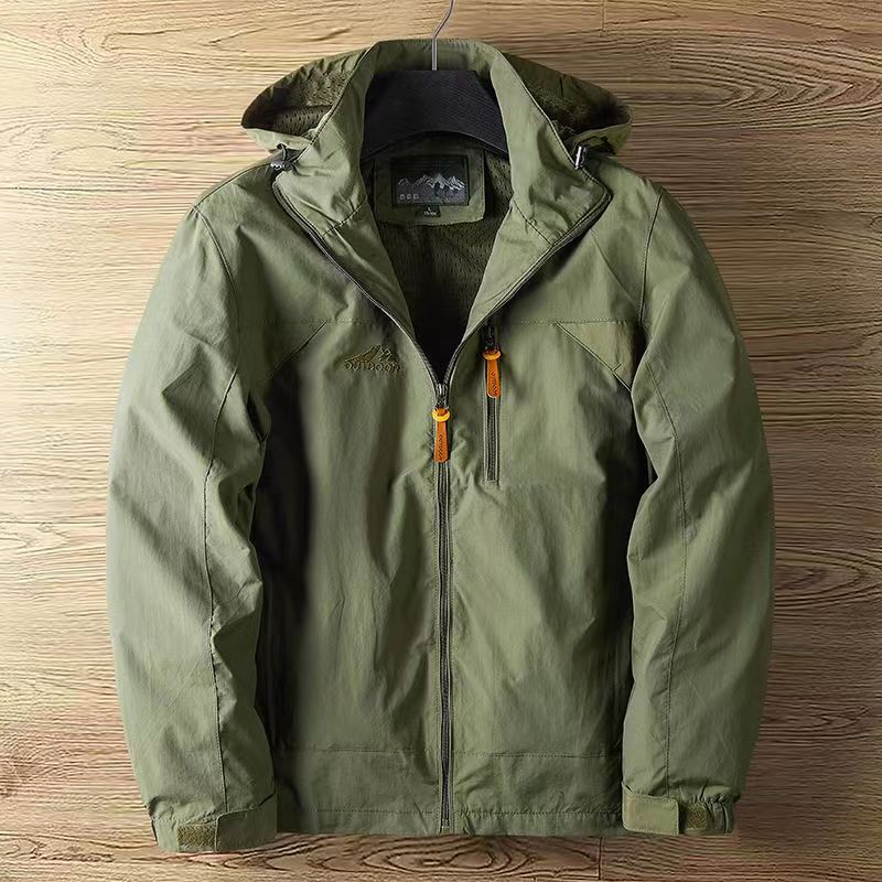 Herren Wasserabweisende Jacke für den Herbst in Grün