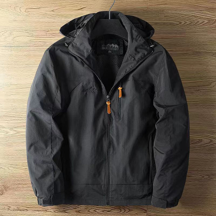 Herren Wasserabweisende Jacke für den Herbst in Schwarz