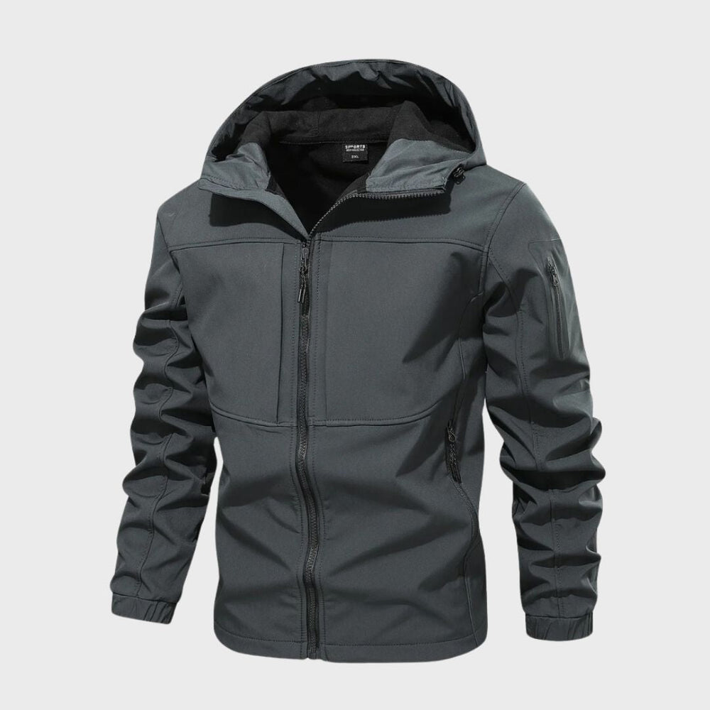 Herren Wasserdichte Softshell-Jacke für Alltag in Grau