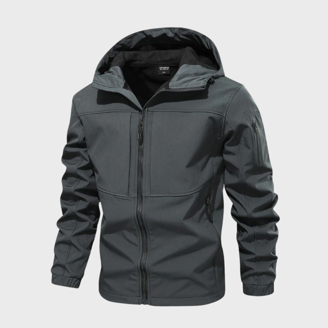 Herren Wasserdichte Softshell-Jacke für Alltag in Grau