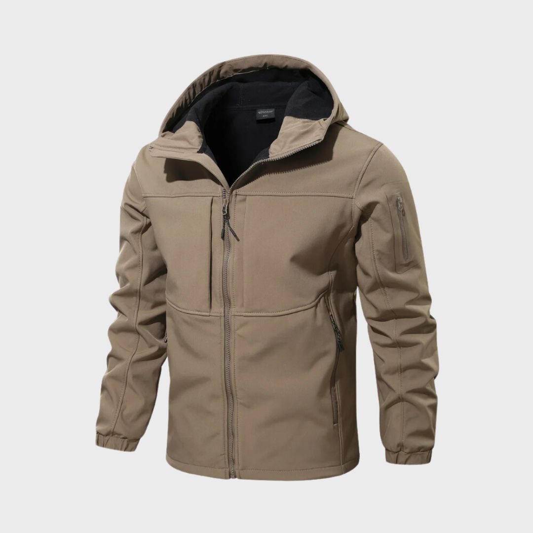 Herren Wasserdichte Softshell-Jacke für Alltag in Khaki