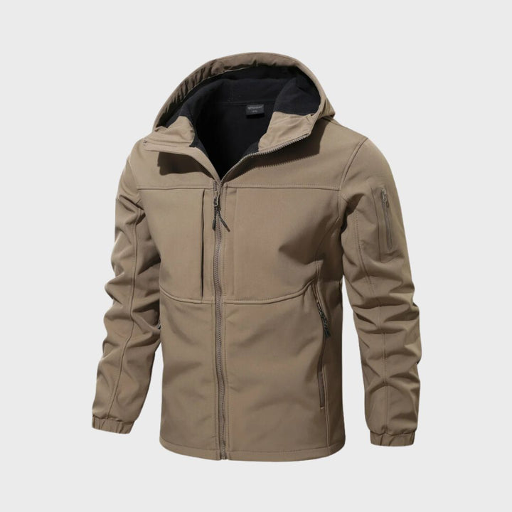 Herren Wasserdichte Softshell-Jacke für Alltag in Khaki